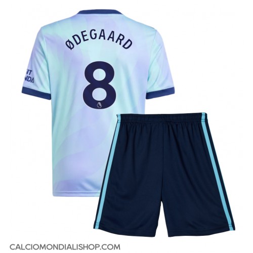 Maglie da calcio Arsenal Martin Odegaard #8 Terza Maglia Bambino 2024-25 Manica Corta (+ Pantaloni corti)